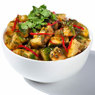 Острые огурцы кимчи в ЭкоРолл по цене 437 ₽