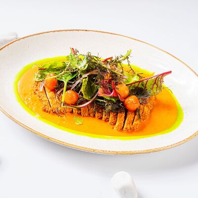 Куриный шницель с соусом и печеных перцев в Филадельфия по цене 759 ₽