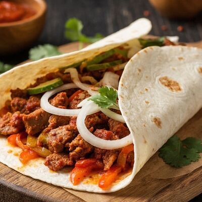 Острое мясо на лепешкев Бизон по цене 850 ₽