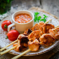 Шашлык из куриного филе в Бухта