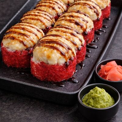 С запечённым болгарским перцем и креветками в Авто Япончик по цене 738 ₽