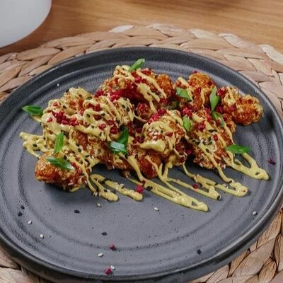 Д* Куриный попкорн манго карри в ЭлеКафе по цене 400 ₽