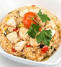 Тяхан с курицей в Олимпик