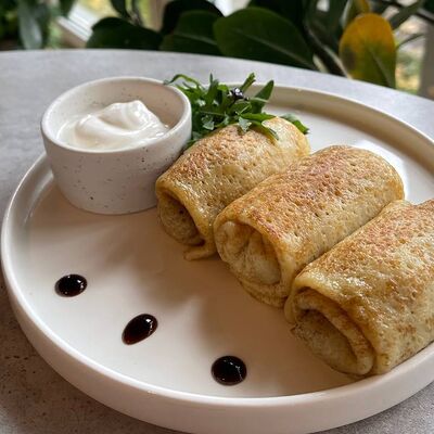 Блины с творогом в Moyo по цене 265 ₽