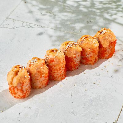 Запеченный ролл Калифорния с лососем в ЛарисуВаннуХочу по цене 690