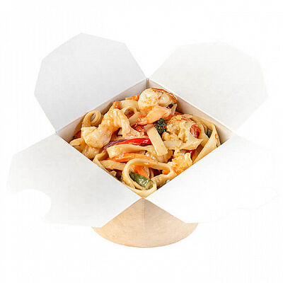 Лапша с креветкой в сливочно-соевом соусе в Daily by Chojo по цене 728 ₽