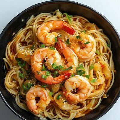 Wok лапша с креветками в Да! Роллы по цене 525 ₽