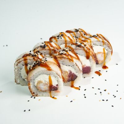 В угре с темпурной креветкой и тунцом в ЁБИСАН по цене 1359 ₽