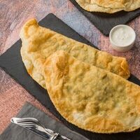 Чебурек с сыром и зеленью в Птичка