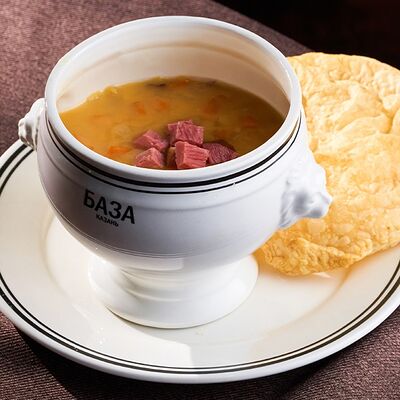 Суп Гороховый с копченым окороком из конины в База по цене 650 ₽