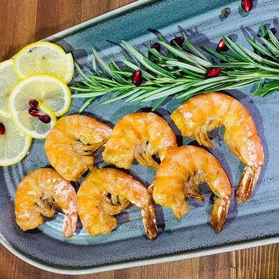 Креветки тигровые на мангале в Вкус огня по цене 490 ₽