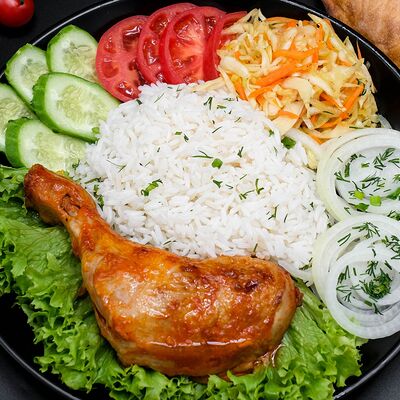 Запеченный цыпленок с рисомв AL BARAKAT по цене 480 ₽