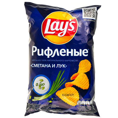 Чипсы Lays рифленые сметана и лук в Гриль Бар по цене 180 ₽