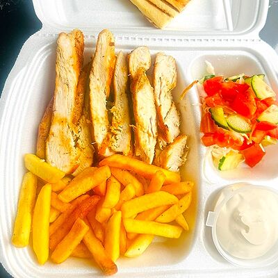 Гиро на тарелкев Шаурма на Макарова по цене 425 ₽