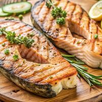 Мурманский лосось на углях в Зизифора — грузинская кухня
