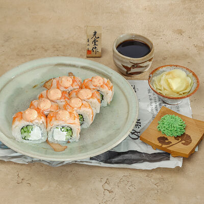 Филадельфия с креветкой в Pikapika по цене 3790 ₸