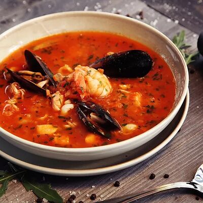 Черноморский суп с морепродуктам в Чо? Капчо! по цене 900 ₽