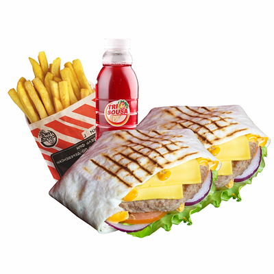 Врап бургер-сет в Три соуса по цене 929 ₽