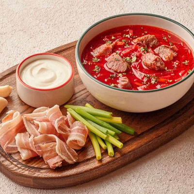 Борщ в Хачапури выпечка и вино по цене 550 ₽