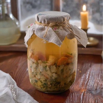 Банка ухи (из форели и судака) 1800 г в Гопак по цене 3630 ₽