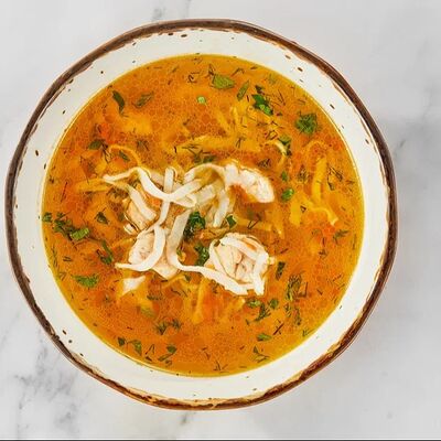 Суп-лапша домашняя в Room-cafe по цене 470 ₽