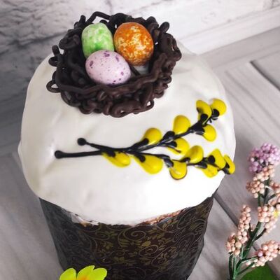 Кулич творожный Гнездышко в Брусникино по цене 699 ₽