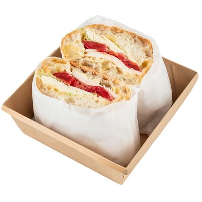 Чиабатта с курицей и соусом цезарь в Ромбаба по цене 395 ₽