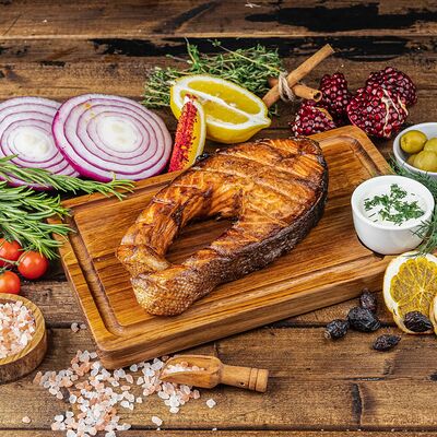 Стейк семги в Люблю мясо по цене 1600 ₽