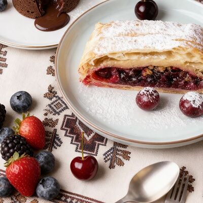 Штрудель вишневый в Каретный дворик по цене 450 ₽