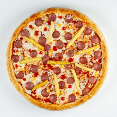 Пицца Сосиски и картофель фри в СитиФокс по цене 510 ₽
