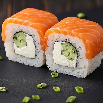 Филадельфия в ОЛИО пицца и суши по цене 499 ₽