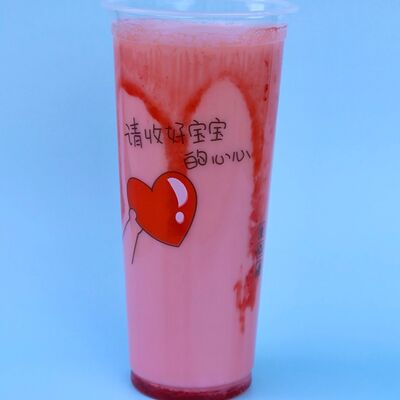 Клубнично-молочныйв BubbleKat bubble tea по цене 390 ₽