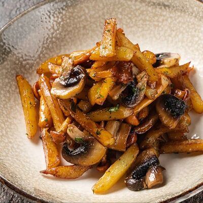 Картофель, жаренный с грибами в Мираж по цене 690 ₽