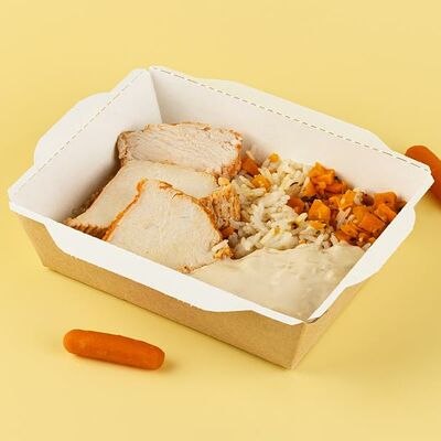 Индейка со сливочным соусом и рисом басмати в Люди Любят по цене 293 ₽