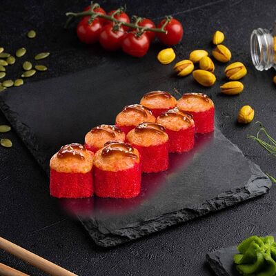 Запеченный ролл со снежным крабом До до в Самурай SUSHI PREMIUM по цене 560 ₽