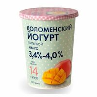 Йогурт питьевой манго Коломенский 3,4-4,0% бзмж в Азбука Вкуса Экспресс Меню