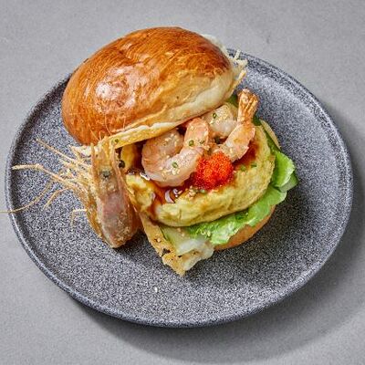 Бургер с креветками в соусе унаги в Шикари по цене 690