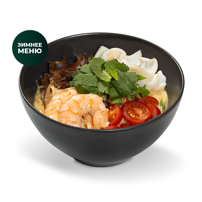 Суп Лакса с морепродуктами в Автосуши по цене 585 ₽