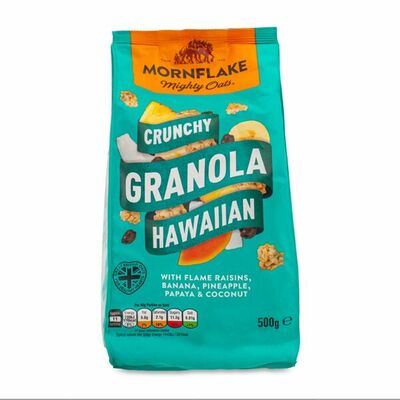 Гранола Mornflake Hawaiian овсяные с изюмом, бананом и ананасом в Азбука Вкуса Экспресс Меню по цене 478 ₽