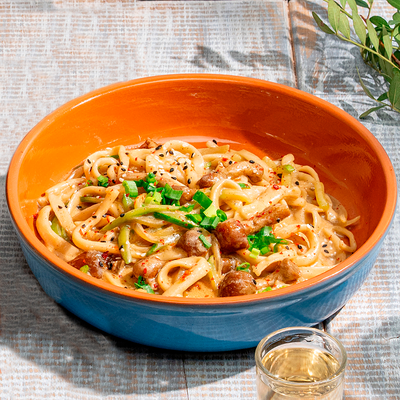 Жареный лагман с опятами в Хочу Пури по цене 675 ₽