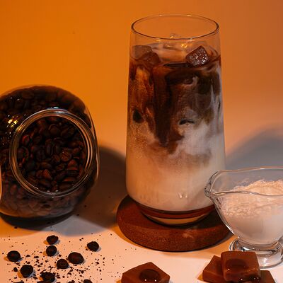 Холодный кофе с солёной карамелью в The boba по цене 399 ₽