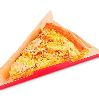 Кусочек Сливочный цыпленок в Чикен Пицца по цене 132 ₽