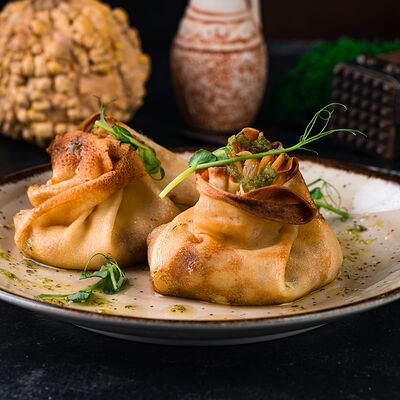 Пастушковые мешочки жульен в ШКВАРКИ по цене 15 р.