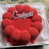 Муссовый бенто-торт красный с Новым годомв Allowberry по цене 3700