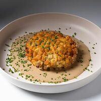 Котлета Пожарского и соус из черного перца в Мясная карта