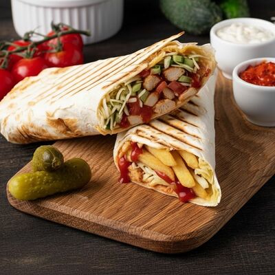 Шаурма По-Питерски в Rolls & burgers по цене 335 ₽