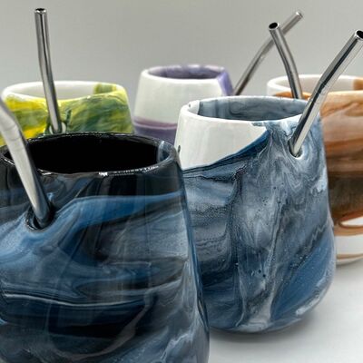 Стакан керамический (калабас с бомбильей) в Уголок по цене 3850 ₽