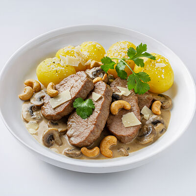 Телятина в сливочном соусе в Japengo cafe по цене 650 ₽