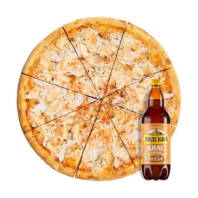 Кватро Формаджи и Лидский квас в ПиццаМания по цене 28 р.
