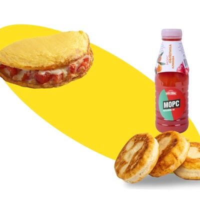 Кoмбo завтрак в Папа Джонс по цене 600 ₽